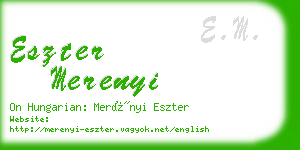 eszter merenyi business card